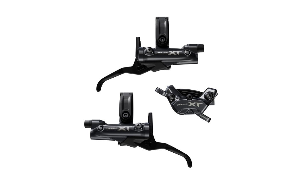 Shimano M8220 XT 4 pot bled brake levers and callipers - Front & Rear Set